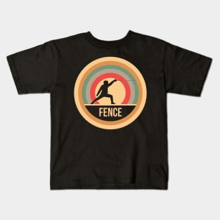 Retro Vintage Fencing Gift For Fencers Kids T-Shirt